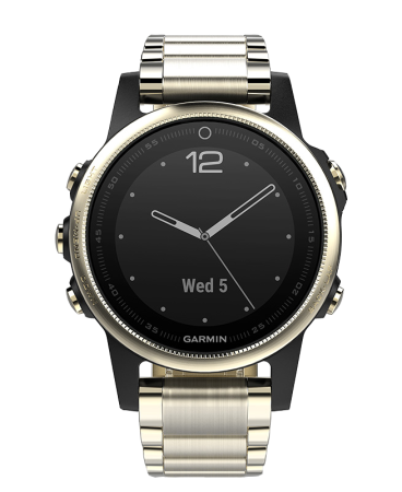Часы Garmin (Гармин) FENIX 5S SAPPHIRE золотистые с металлическим браслетом