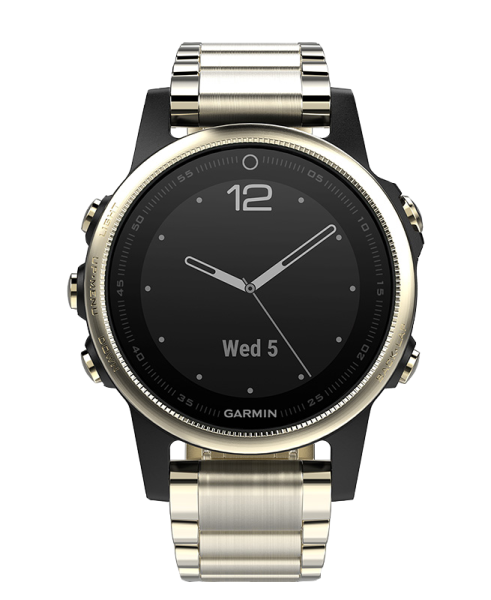 Часы Garmin (Гармин) FENIX 5S SAPPHIRE золотистые с металлическим браслетом