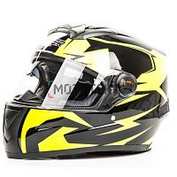 Шлем мото интеграл HIZER (Хайзер) B561 (L) #1 black/yellow