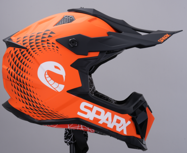 Шлем мото эндуро Sparx (Спаркс) Raptor (JH-601) оранжевый/чёрный L