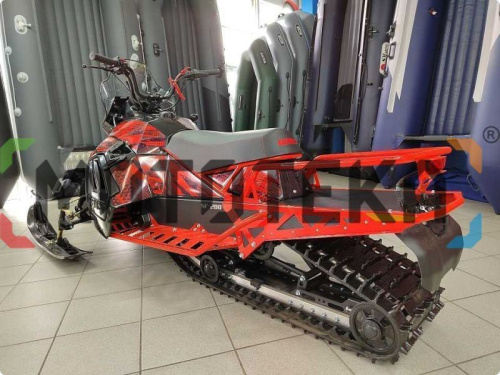 Снегоход IRBIS (Ирбис) SF 200 L Long чёрный/красный с ПСМ фото 17
