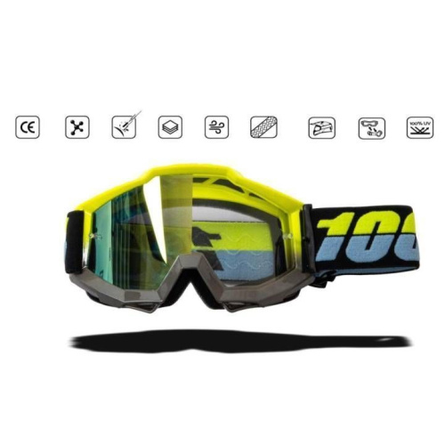 Мотоочки кроссовые DEX (Декс) 100% black/yellow frame Мотоочки кроссовые DEX (Декс) 100% black/yellow frame