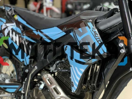 Мотоцикл кроссовый / эндуро Regulmoto (Регулмото) ZR PR 4 valves чёрный/синий с ПТС фото 2