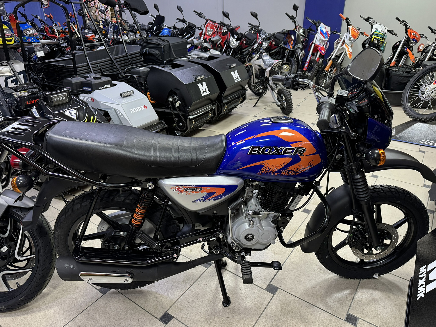 Мотоцикл дорожный BAJAJ (Баджадж) Boxer BM 150 X Disc 5 передач синий с ПТС