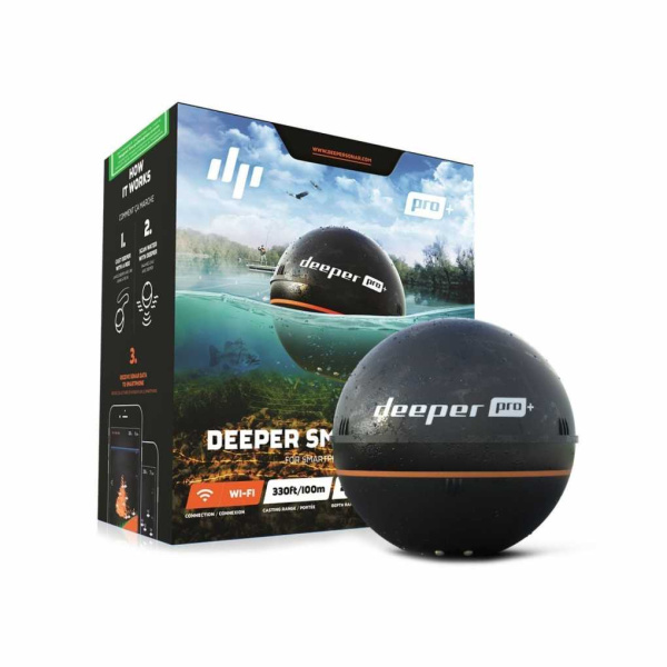 Эхолот Deeper (Дипер) Smart Sonar PRO+, беспроводной c Wi - Fi и GPS, двухлучевой | Мототека