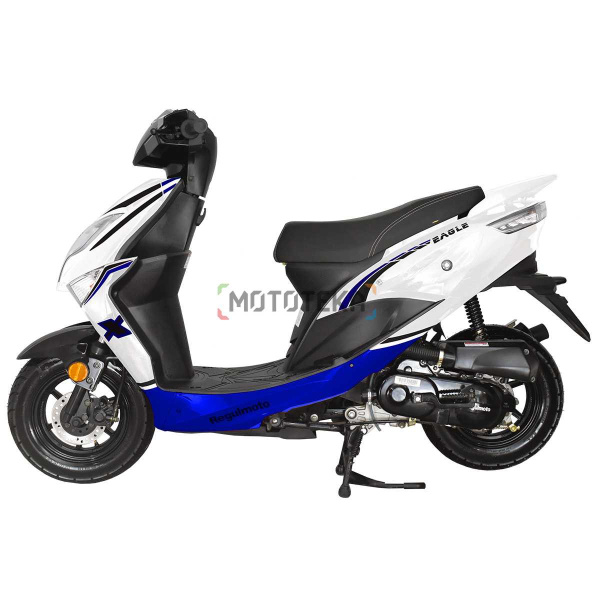 Скутер Regulmoto (Регулмото) EAGLE 50 (LJ50QT - 3L) белый/синий | Мототека