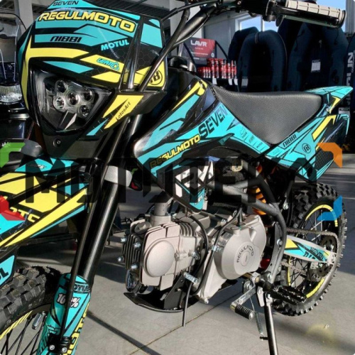 Питбайк Regulmoto (Регулмото) SEVEN 49cc (125) чёрный/жёлтый/синий фото 13