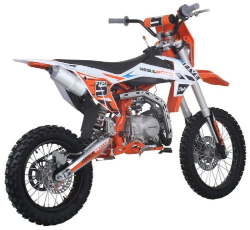 Питбайк Regulmoto (Регулмото) FIVE EA (полуавтомат КПП) оранжевый/белый фото 9 Питбайк Regulmoto (Регулмото) FIVE EA (полуавтомат КПП) оранжевый/белый фото 9