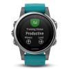 Часы Garmin (Гармин) FENIX 5S серебристые с бирюзовым ремешком - купить с доставкой, по выгодной цене в интернет-магазине Мототека