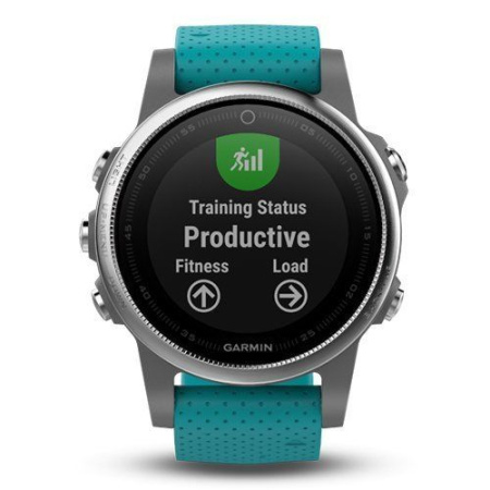 Часы Garmin (Гармин) FENIX 5S серебристые с бирюзовым ремешком - купить с доставкой, по выгодной цене в интернет-магазине Мототека