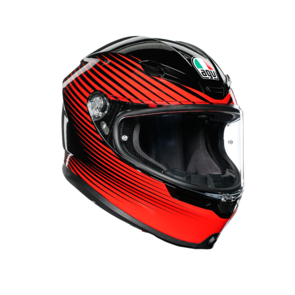 Шлем мото интеграл AGV (АГВ) K-6 MULTI Rush Black/Red S