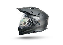 Шлем мото интеграл RSX Iceman (H-331) Winter (желтые очки) чёрный матовый XS