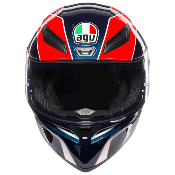 Шлем мото интеграл AGV (АГВ) K-1 MULTI Pitlane Blue/Red/Yellow XXL