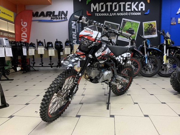 Питбайк Regulmoto (Регулмото) SEVEN MEDALIST 49cc (140) 19/16 чёрный/белый | Мототека
