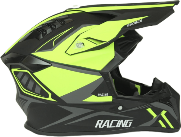Шлем мото кроссовый Helmet TQ 602 чёрный/зелёный XL | Мототека