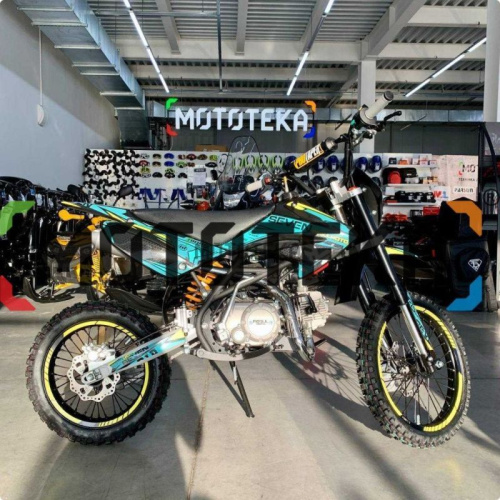 Питбайк Regulmoto (Регулмото) SEVEN 49cc (125) чёрный/жёлтый/синий фото 3