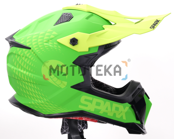 Шлем мото эндуро Sparx (Спаркс) Raptor (JH-601) зелено-чёрный 2XL