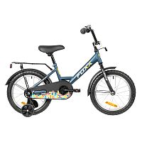 Велосипед Foxx (Фокс) 14" SIMPLE синий, сталь, тормоз нож, крылья, багажник, полная защ.цепи