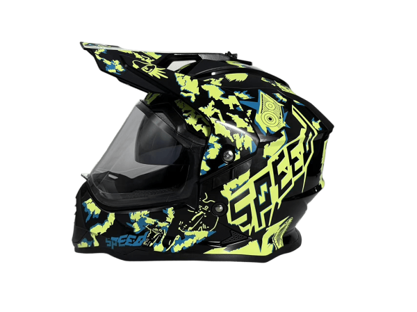 Шлем мото мотард Helmet WS 902 GLOSSY SPEED/YELLOW XL | Мототека