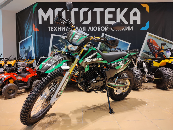 Мотоцикл кроссовый / эндуро ROLIZ (Ролиз) SPORT - 003 RRC (ZS172FMM-5 Big Bore) зеленый/чёрный с ПТС | Мототека