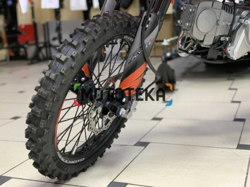 Питбайк Regulmoto (Регулмото) SEVEN PRO 49cc (150) 17/14 чёрный/оранжевый фото 3