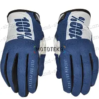 Перчатки мото 100% №1 blue/white (S) мотокросс