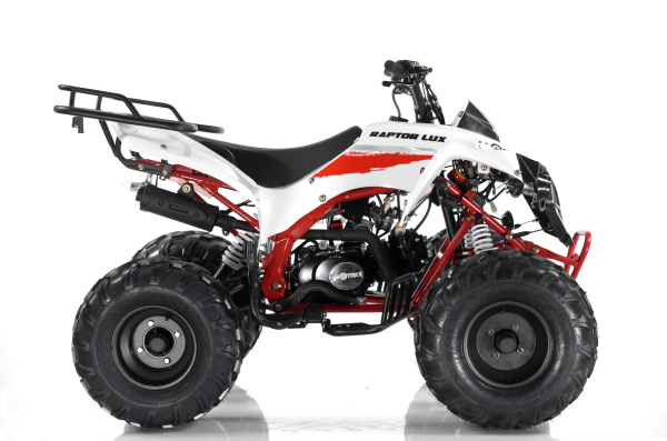 Квадроцикл детский Motax (Мотакс) ATV Raptor - LUX 125 белый/жёлтый (машинокомплект) | Мототека