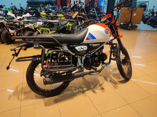 Мопед Мотомир COLT SCRAMBLER оранжевый/белый фото 8