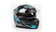 Шлем интеграл THH TS - 44#4 BLK/BLUE KING EYES (M)