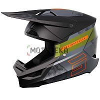 Шлем мото кроссовый SHOT (Шот) FURIOUS PATROL серый/Hi - Vis желтый матовый L
