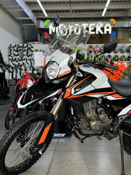 Мотоцикл кроссовый / эндуро Мотомир Adventure 250 белый/чёрный/оранжевый с ПТС | Мототека