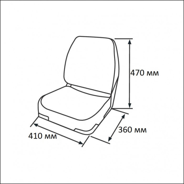 Сиденье Newstarmarine (Ньюстармарин) мягкое складное Economy Low Back Seat, синее | Мототека